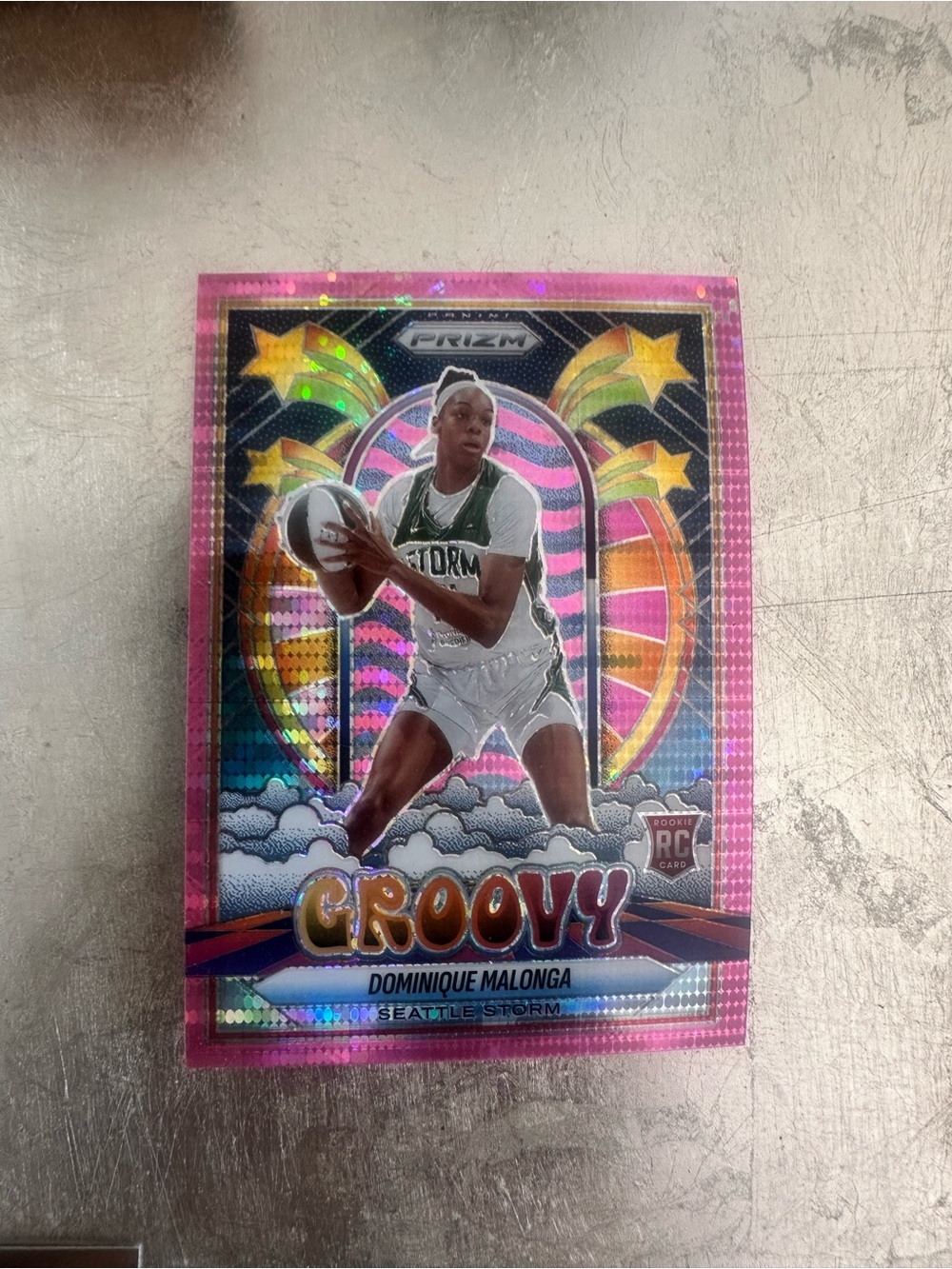Panini Prizm Dominique Malonga "Groovy" Rookie Card - Pink Holo 23/75